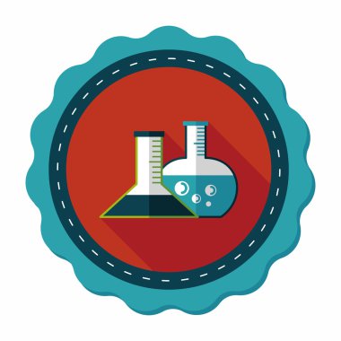 uzun gölge ile tüp düz simgesi