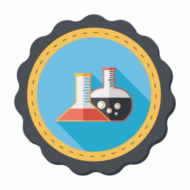 uzun gölge ile tüp düz simgesi