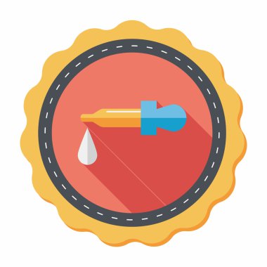 Damlalık ile uzun gölge düz simgesi