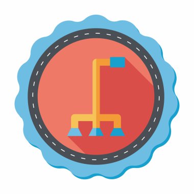 baston uzun gölge düz simgesi