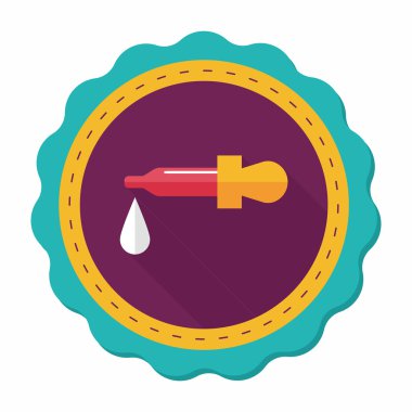 Damlalık ile uzun gölge düz simgesi