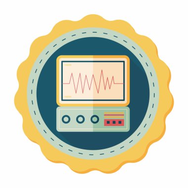 yoğun bakım düz simgesi uzun gölge ile izlemek