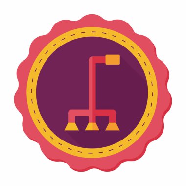 baston uzun gölge düz simgesi