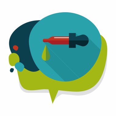 Damlalık ile uzun gölge düz simgesi