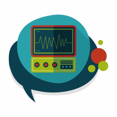 yoğun bakım düz simgesi uzun gölge ile izlemek