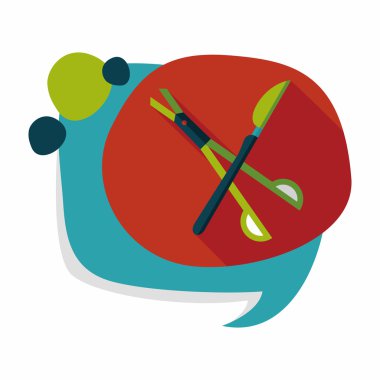 cerrahi alet düz uzun gölge simgesiyle