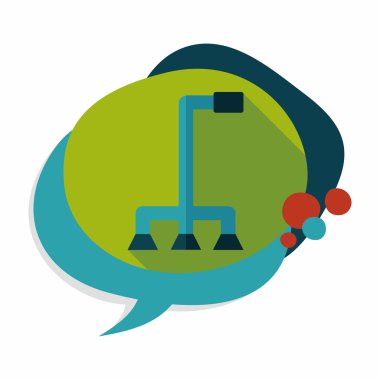 baston uzun gölge düz simgesi