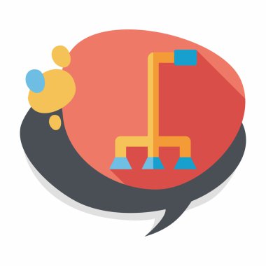 baston uzun gölge düz simgesi