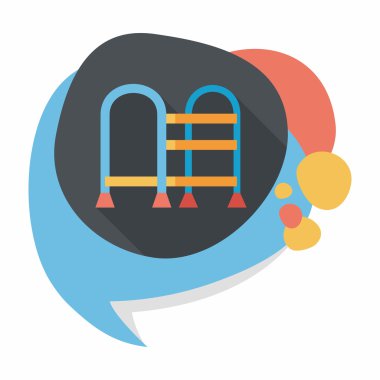 baston uzun gölge düz simgesi