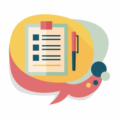 düz pano simge uzun gölge ile