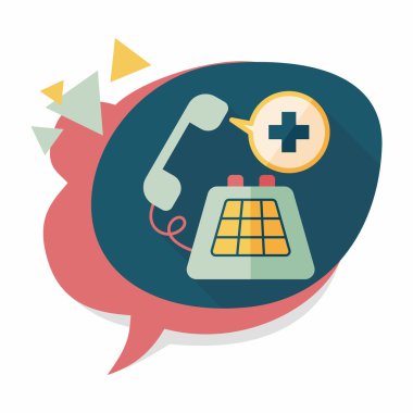 acil arama uzun gölge düz simgesi