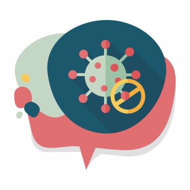 uzun gölge ile virüs düz simgesi