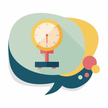 uzun gölge ile ağırlık ölçek düz simgesi