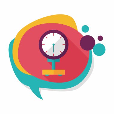 uzun gölge ile ağırlık ölçek düz simgesi