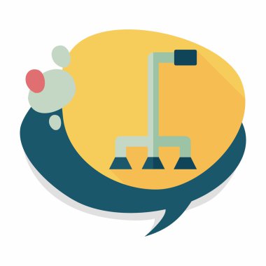 baston uzun gölge düz simgesi