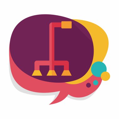 baston uzun gölge düz simgesi