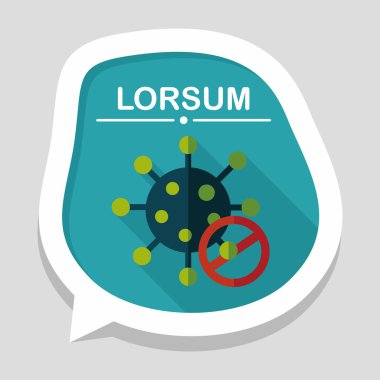 uzun gölge ile virüs düz simgesi