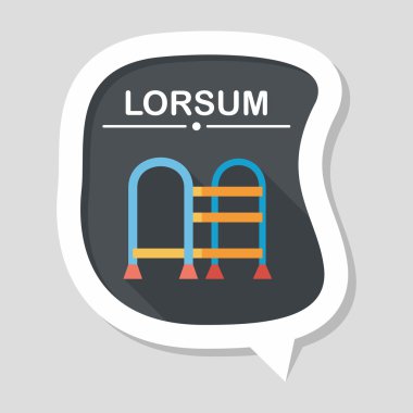 baston uzun gölge düz simgesi