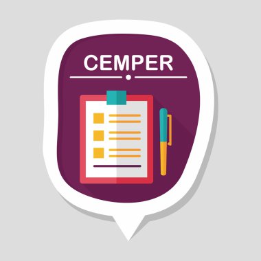 düz pano simge uzun gölge ile