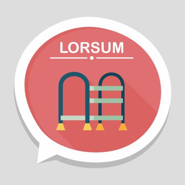 baston uzun gölge düz simgesi