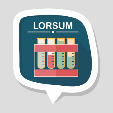 uzun gölge ile tüp düz simgesi