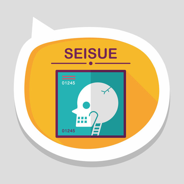 xray flat icon with long shadow