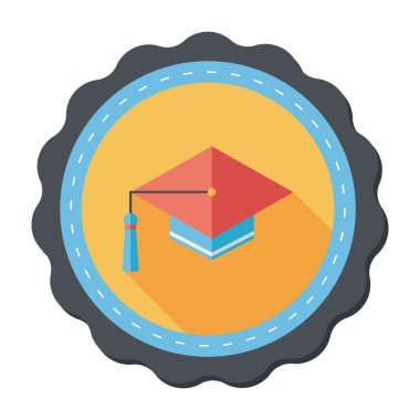 Uzun Gölge, eps10 ile eğitim cap düz simgesi