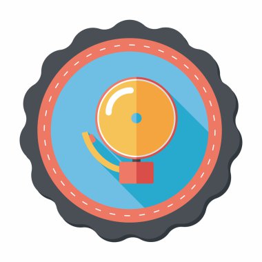 Alarm zili uzun gölge, eps10 düz simgesiyle