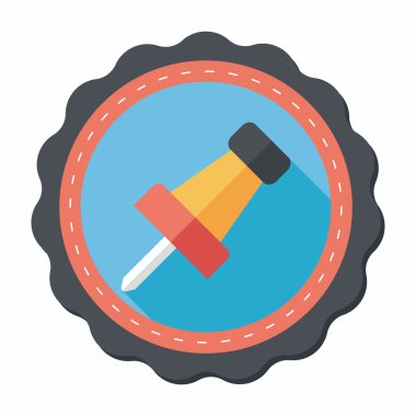 Uzun Gölge, eps10 ile itme PIN düz simgesi