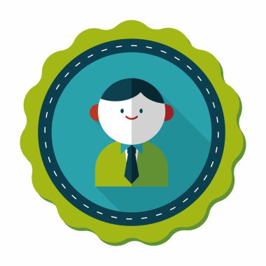 Uzun Gölge, eps10 ile işadamı düz simgesi