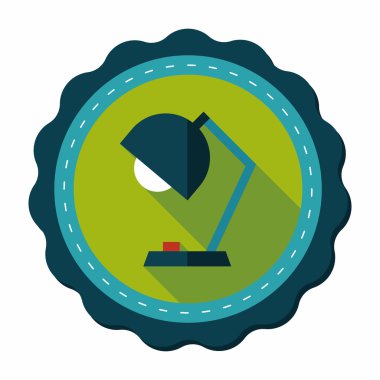 Uzun Gölge, eps10 ile masa lambası düz simgesi