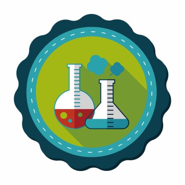 uzun gölge ile tüp düz simgesi