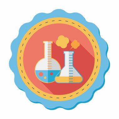 uzun gölge ile tüp düz simgesi