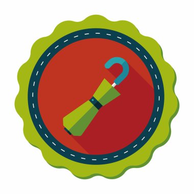 şemsiye uzun gölge düz simgesi