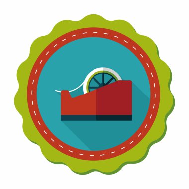 yapışkan bant düz simgesi ile uzun gölge, eps10