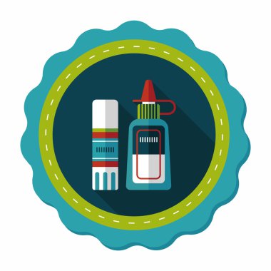 Uzun Gölge, eps10 ile tutkal düz simgesi