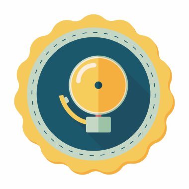 Alarm zili uzun gölge, eps10 düz simgesiyle