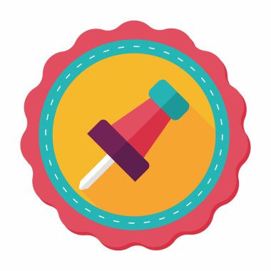 Uzun Gölge, eps10 ile itme PIN düz simgesi