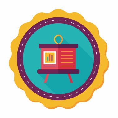 Uzun Gölge, eps10 tahta düz simgesi