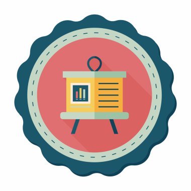 Uzun Gölge, eps10 tahta düz simgesi