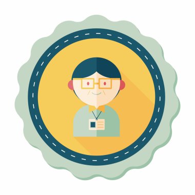 Uzun Gölge, eps10 ile işadamı düz simgesi