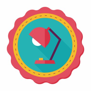 Uzun Gölge, eps10 ile masa lambası düz simgesi