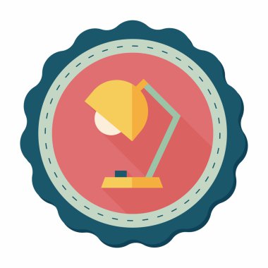 Uzun Gölge, eps10 ile masa lambası düz simgesi