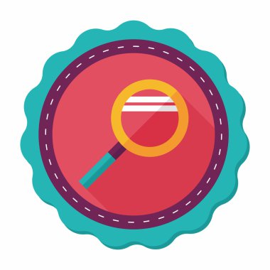 düz büyüteç simgesini uzun gölge ile