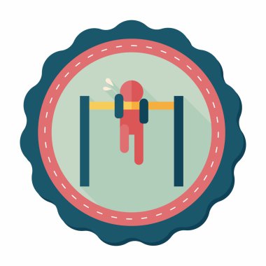 Uzun Gölge, eps10 pull-up düz simgesi