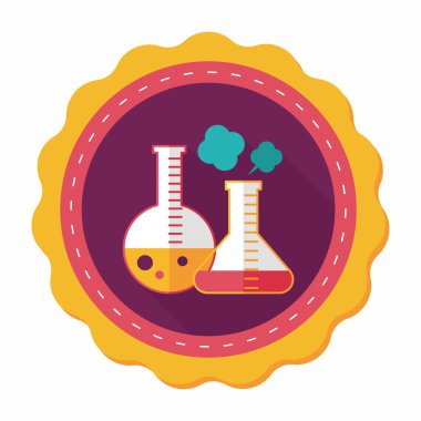 uzun gölge ile tüp düz simgesi