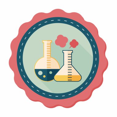 uzun gölge ile tüp düz simgesi