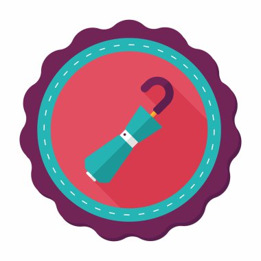 şemsiye uzun gölge düz simgesi