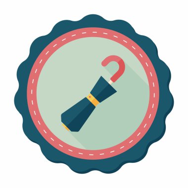 şemsiye uzun gölge düz simgesi