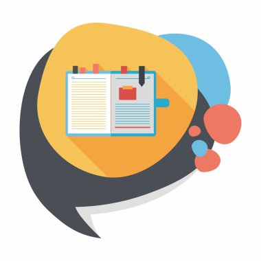 Uzun Gölge, eps10 ile dizüstü düz simgesi